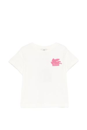white cotton t-shirt ETRO KIDS | GY8A31Z3672102RS